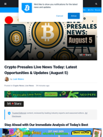 Live Best Crypto Presale Updates Today: Bitcoin Analysys Predicts $126K after Liquidation Event, Ethereum Shows Signs of Recovery, and More...