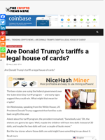 Are Donald Trump’s tariffs a legal house of cards? - The Crypto News Wire