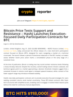 Bitcoin Price Tests Support and Resistance - HashJ Launches Execution-Focused Daily Participation Contracts for BTC