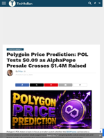 Polygoin Price Prediction: POL Tests $0.09 as AlphaPepe Presale Crosses $1.4M Raised