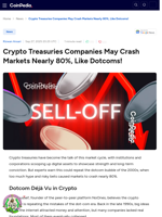 Crypto Treasuries Companies May Crash Markets Nearly 80%, Like Dotcoms!