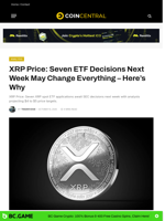 XRP Price: Seven ETF Decisions Next Week May Change Everything - Here's Why - CoinCentral