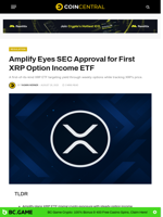Amplify Eyes SEC Approval for First XRP Option Income ETF