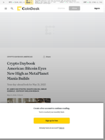 Crypto Daybook Americas: BTC Price Eyes New Highs as MetaPlanet Mania Builds