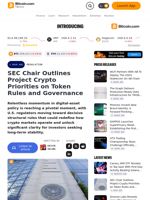 SEC Chair Outlines Project Crypto Priorities on Token Rules and Governance – Regulation Bitcoin News