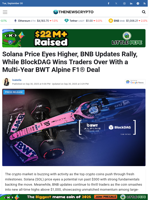 Solana Price Eyes Higher, BNB Updates Rally, While BlockDAG Wins Traders Over With a Multi-Year BWT Alpine F1® Deal