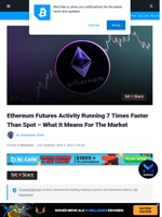 Ethereum Futures Activity Running 7 Times Faster Than Spot - What It Means For The Market | Bitcoinist.com