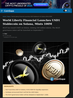 World Liberty Financial Launches USD1 Stablecoin on Solana