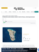 US Marines seize Iranian vessel in Gulf of Oman, enforcing blockade