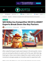 Will Shiba Inu Competitor Hit $1 in 2025? Experts Break Down the Key Factors - Crypto News Flash
