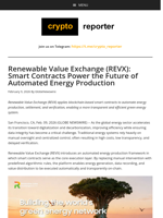 Renewable Value Exchange (REVX): Smart Contracts Power the Future of Automated Energy Production