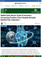 Wallet Data Shows Ozak AI Investors Increasing Position Sizes Despite Broader Market Fear Indicators
