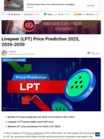 Livepeer (LPT) Price Prediction 2025, 2026-2030 