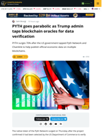 PYTH Surges 70% After US Commerce Department Data Deal