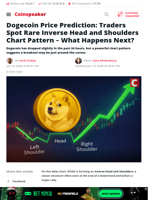 Dogecoin Price Prediction: Traders Spot Rare Inverse Head and Shoulders Chart Pattern – What Happens Next? - Coinspeaker