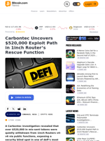 Carbontec Uncovers $520,000 Exploit Path in 1inch Router’s Rescue Function – Crypto News Bitcoin News
