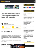 The End of Step Finance: How a Wallet Compromise Killed the Solana DeFi Aggregator