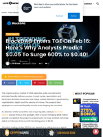 BlockDAG Enters TGE On Feb 16: Here’s Why Analysts Predict $0.05 To Surge 600% to $0.40! | Live Bitcoin News
