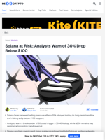 Solana at Risk: Analysts Warn of 30% Drop Below $100