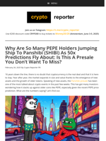 Why Are So Many PEPE Holders Jumping Ship To Panshibi (SHIBI) As 50x Predictions Fly About: Is This A Presale You Don't Want To Miss?