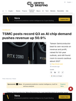TSMC posts record Q3 as AI chip demand pushes revenue up 50.9%