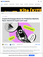 Crypto Exchanges Enter Prediction Markets as Competition Rises