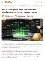 Best AI trading bots 2026: Top 7 beginner friendly platforms for easy passive income - AMBCrypto