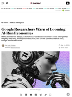 Google Researchers Warn of Looming AI-Run Economies - Decrypt