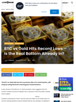 BTC vs Gold Ratio Hits Record Low Today Market Now