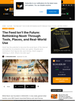 The Feed Isn’t The Future: Rethinking Nostr Through Tools, Places, And Real-World Use