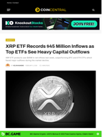 XRP Records $45 Million Inflows as Top ETFs See Heavy Capital Outflows
