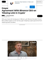 Grayscale's Silbert Shares Rare Agreement With Binance CEO on 'Missing Link in Crypto' - U.Today