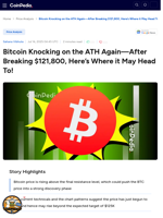 Bitcoin Knocking on the ATH Again—After Breaking $121,800, Here’s Where it May Head To!