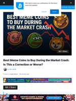 Best Meme Coins to Buy During the Market Crash