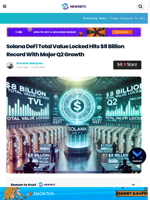 Solana DeFi Total Value Locked Hits $8 Billion Record With Major Q2 Growth