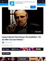 Saylor’s Bitcoin Pitch Echoes The Godfather: “It’s An Offer You Can’t Refuse”