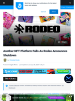 Another NFT Platform Falls As Rodeo Announces Shutdown