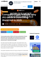 Compare Crypto Presale: Why IPO Genie Is Outshining BlockDAG in 2025 | Live Bitcoin News