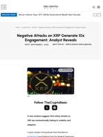 Negative Attacks on XRP Generate 10x Engagement, Analyst Reveals