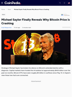 Michael Saylor Finally Reveals Why Bitcoin Price is Crashing
