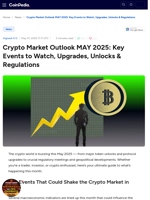 Crypto Market Outlook MAY 2025: Key Events to Watch, Upgrades, Unlocks & Regulations