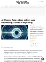 Anthropic faces class action over misleading Claude Max pricing