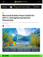 Microsoft Quietly Preps Copilot for GPT-5, Strengthening OpenAI Partnership - CoinCentral