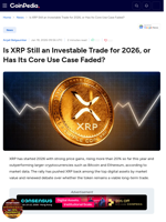 Is XRP Still an Investable Trade for 2026, or Has Its Core Use Case Faded?
