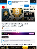 Live Best Crypto Presale Updates Today: Wall Street Eyes Stablecoins as Investors Frenzy over Crypto Presales, and More...