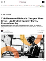 This Humanoid Robot Is Cheaper Than Rivals—And Full of Security Flaws, Researchers Say - Decrypt
