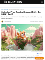 Shiba Inu Price Readies Rebound Rally, Can It Hit 1 Cent? - DailyCoin