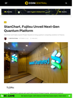 StanChart, Fujitsu Unveil Next-Gen Quantum Platform - CoinCentral