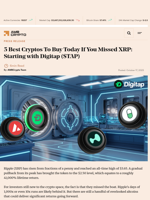 5 Best Cryptos To Buy Today If You Missed XRP: Starting with Digitap ($TAP) - AMBCrypto