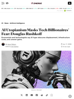 AI Utopianism Masks Tech Billionaires’ Fear: Douglas Rushkoff - Decrypt